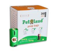 PetLaud Compostable Dog Poo Bags Rolls - Extra Thick, Leakproof, Plastic-Free - EN13432 & ASTM D6400 Certified - 240 Bags