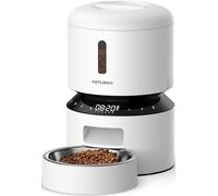 PETLIBRO Automatic Cat Feeder, Pet Dry Food Dispenser Triple Preservation with Stainless Steel Bowl & Twist Lock Lid, Up to 50 Portions 6 Meals Per Day, Granary for Small/Medium Pets