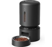 PETLIBRO Automatic Cat Feeder, Pet Food Dispenser Triple Preservation with Stainless Steel Bowl & Twist Lock Lid, up to 50 Portions 6 Meals Per Day, Granary for Small/Medium Pets (5L, Black)