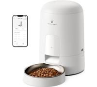 PETLIBRO Automatic Cat Feeder, Wi-Fi Rechargeable Cat Food Dispenser Battery-Operated with 30-Day Life, AIR 2.4G Wi-Fi Timed Pet Feeder for Cat & Dog, 2L Auto Cat Feeder, White