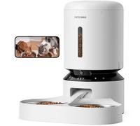 PETLIBRO Automatic Cat Feeder with Camera, Dual Bowl, White | 1080p HD Live View, Remote App Feeding, Two-Way Audio, AI Motion Detection, 2.4GHz/5GHz WiFi, Up to 6 Meals Daily