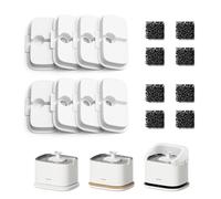 PETLIBRO Cat Water Fountain Filter Replacement, 8 Packs Pet Fountain Filter & Sponges for Dockstream WF106/WF116/WF105/WF115/WF005, 4 Months Set Easy-Swap PETLIBRO Cat Water Dispenser Filter