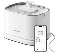 PETLIBRO Dockstream 2 Smart Cat Water Fountain - Real-Time Hydration Tracking, Wi-Fi App Insights, Mains Powered (White, Fountain-3L)