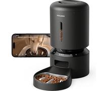 PETLIBRO Granary Automatic Cat Feeder with Camera and Slow Bowl, 5L Black | 1080p HD Camera, Live Meal View, AI Motion Detection, Two-Way Audio, 304 Stainless Steel Slow Bowl, Scheduled Feeding