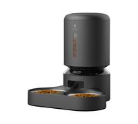 PETLIBRO Granary Dual Tray Automatic Feeder - 5L, Black, Timed Dry Food Feeder, Touch Controls