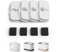 PETLIBRO Replacement Filters for Dockstream Battery Operated Cat Water Fountain, 2.5L/84oz Wireless Pet Water Fountain (Filter * 4)