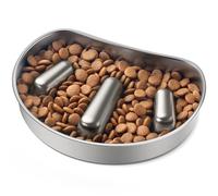 PETLIBRO Slow Feeder Bowl for Small Dogs & Cats, 1.125 Cup- Anti-Gulp Stainless Steel Dog & Cat Bowl, Helps Reduce Risk of Bloat, Dishwasher Safe - Compatible with PETLIBRO Camera Automatic Feeder