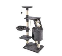 Petlicity 120cm Deluxe Cat Tree - Multi-Level Cat Activity Tower with Sisal Scratch Posts, Plush Platforms, Sleeping Caves & Hanging Toys - Heavy-Duty Scratching Post Furniture for Kittens & Adults