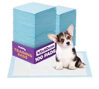 Petlicity 45x60cm Small Puppy Pads 100-pack - Disposable Puppy Training Pads, Highly Absorbent Leak-Proof Dog Training Pads, Premium Quality Quick-Dry Dog Pee Pads - Dog Pads for Pee, Dog Mats Small