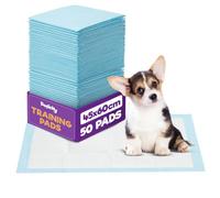 Petlicity 45x60cm Small Puppy Pads 50-pack - Disposable Puppy Training Pads, Highly Absorbent Leak-Proof Dog Training Pads, Premium Quality Quick-Dry Dog Pee Pads - Dog Pads for Pee, Dog Mats Small