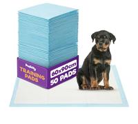 Petlicity 60x90cm Large Puppy Pads 50-pack - Disposable Puppy Training Pads, Highly Absorbent Leak-Proof Dog Training Pads, Premium Quality Quick-Dry Dog Pee Pad - Dog Mats for Pee, Puppy Pads Large