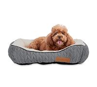Petlicity Deluxe Pet Bed Extra Soft For Cats & Dogs Grey - Comfy Puppy Kitten Fleece Sofa Cushion For Sleeping Relaxing, Machine Washable Sized Home Pets (Small (51cm x 36cm))