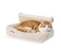 Petlicity Snuggle Padded Cat Radiator Bed - Machine Washable Fleece Cover and Foldable Arms Cat Hammock - Radiator Beds for Indoor Cats, Dogs and Small Pets - Beige
