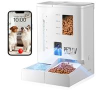PETLIV Automatic Cat Feeder with 2K HD Camera, 5G & 2.4G WiFi App Control, 5L Food & 4L Water Dispenser, Two-Way Audio, Dual Power Supply, for Cats and Dogs