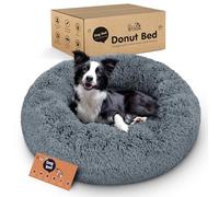 Petloox Donut Dog Bed - Premium Comfort for Anxiety Relief - Fluffy & Calming Design with Ultra-Plush Support | Cozy Round Dog Bed with Super Soft Circle Style