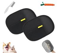 Petlova Glove, Petlova ElectrostaticPet Hair Remover Gloves, 1/2/3 Pcs Anti-Static Double-Sided Pet Grooming Gloves, Reusable Efficient Pet Cleaning Gloves for Dog Cat Long and Short Hair (A-2Pcs)