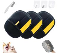 Petlova Sweep Glove, 2025 Upgrade 1/2/3 Pcs Anti-Static Double-Sided Pet Grooming Gloves, Reusable Efficient Cleaning Gloves for Dog Cat Long and Short Hair, Clothes, Sofas, Carpets (3-Pcs-B)