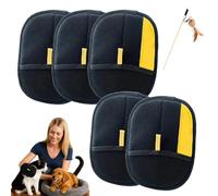 Petlova Sweep Glove, Pet Hair Remover Glove, Electrostatic Double-Sided, Cat & Dog Hair for Grooming Deshedding Washing for Couch Furniture (5 pcs B)