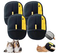 Petlova Sweep Glove, Reusable Electrostatic Pet Hair Remover Gloves for Dogs & Cats, Anti-Static Fur Removal Mitt for Sofa, Carpet, Clothes & Car Seats (4pcs)