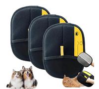 Petlova Sweep Glove, Reusable Electrostatic Pet Hair Remover Gloves for Dogs & Cats, Anti-Static Fur Removal Mitt for Sofa, Carpet, Clothes & Car Seats (3pcs)