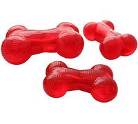 PetLove Mighty Mutts Extra Tough Dog Toy, Stuff with treats and spreads, Floating, Rubber Bone, Medium