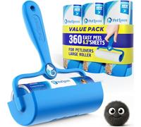 PetLovers 6.3" Large Lint Roller for Pet Hair Extra Sticky 90 Sheets, Ideal for Pet Hair Removal from Furniture & Clothes, Dog and Cat Lint Remover 1 Pack