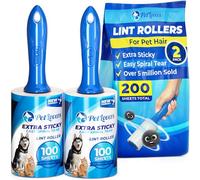 PetLovers Extra Sticky Lint Roller Value Set 200 Sheets for Pet Hair Removal, Dog and Cat Lint Remover 2 Pack