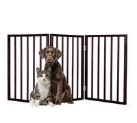 PETMAKER 80-62875-B Freestanding Wooden Pet Gate - Dark Brown
