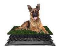 PETMAKER - Dog Grass Mat with Tray - 35.5" x 23.5" Reusable Dog Pee Pads - Artificial Grass Mat for Indoor Outdoor