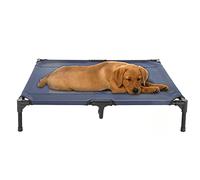 PETMAKER Elevated Dog Bed - 36x29.75-Inch Portable Pet Bed with Non-Slip Feet - Indoor/Outdoor Dog Cot or Puppy Bed for Pets up to 80lbs (Blue)