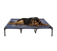 Petmaker Elevated Dog Bed - 48x35.5-Inch Portable Pet Bed with Non-Slip Feet - Indoor/Outdoor Dog Cot or Puppy Bed for Pets up to 110lbs (Blue)