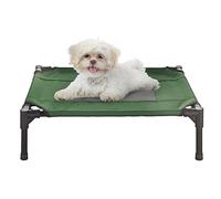 Petmaker Elevated Pet Bed-Portable Raised Cot-Style Bed W/Non-Slip Feet, 24.5”x 18.5”x 7” for Dogs, Cats, or Small Pets-Indoor/Outdoor Use (Green)