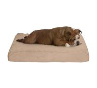 Petmaker Memory Foam- 2-Layer Orthopedic Dog Bed with Machine Washable Cover - 26 x 19 for Medium Dogs up to 40lbs (Tan)
