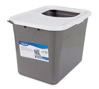 Petmate Top Entry Litter Cat Litter Box With Filter Lid To Clean Paws