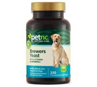 PetNC Natural Care Brewers Yeast Chewables for Dogs, 250 Count