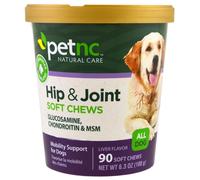 petnc NATURAL CARE, Hip & Joint, Liver Flavor, All Dog, 90 Soft Chews