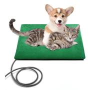 petnf Outdoor Heating Pad for Pets, Waterproof Electric Heating Pad, Automatic Temperature Control, Bite-Resistant Cable, Ideal for Dog Beds, Cat Houses, Kennel Green, 40 x 50 cm