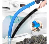 PetOde 2 Pieces Dryer Vent Cleaner Kit Compatible with All Vacuum Cleaner, Dryer Lint Brush and Vacuum Hose Attachment with Stretch Universal Connector, Quickly Lint Remover