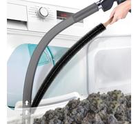 PetOde 2 Pieces Dryer Vent Cleaner Kit Compatible with Most Vacuum Cleaner, Dryer Lint Brush and Vacuum Hose Attachment, Quickly Lint Remover, Deep Gray