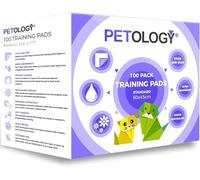 PETOLOGY® 200 Count, 60 cm x 45 cm Standard Size Training Pads Puppy Dog Cat Super Absorbent Odourless Pads Pee Toilet House Training (Size: Standard 60cmx45cm 200 Pads)