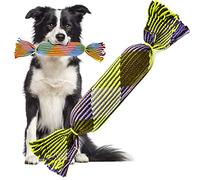 Petopedia 1 X Long Toffee Braided Knot Balls for Dogs Toys | SQUEAKY Dog Rope Toys | Chew Toys Ropes HONKING | Interactive Dog Toys for Boredom for Dogs | Durable Toy Dog Balls Rope