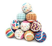 Petopedia 12 X 6cm Rubber Dog Balls PATTERN TENNIS BALL for Dogs Interactive Dog Toys for Boredom Dog Presents for Dog Tennis Balls Pet Toys Assorted Dog Gifts Bundle Lot (6cm (Pack of 12), Assorted)
