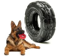 Petopedia 1x 5 Rubber Dog Chew Toys TIRE - TPR Tough Toy TYRE, WHEEL - Interactive, Boredom, Floating, Puppy Teething - Bite Resistant for Dogs Chewing (Black, TPR - 5")
