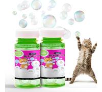 Petopedia 2x Catnip Bubbles for Cats and Kittens - Natural Catnip Oil - Safe Interactive Cat Bubble Toy, Exciting Indoor & Outdoor Play, Travel, Portable (120ml, 2 Bottles of 60ml)
