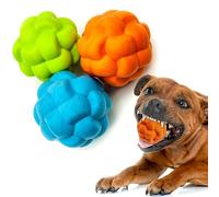 Petopedia 2x Dog Balls with SOLID CORE - High Bounce, Irregular Shape for Grip, Virtually Tough Toys - Interactive, Boredom, Rubber Foam Ball, Lightweight Pet Toy (Assorted (Pack of 2))