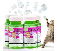 Petopedia 4x Catnip Bubbles for Cats and Kittens - Natural Catnip Oil - Safe Interactive Cat Bubble Toy, Exciting Indoor & Outdoor Play, Travel, Portable (240ml, 4 Bottles of 60ml)