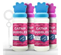 Petopedia 4x Catnip Bubbles for Cats & Kittens - NATURAL CATNIP OIL, Safe Interactive Cat Toys - Liquid, Refill, Fetch Play, Reduces Boredom (480ml, Pack of 4)