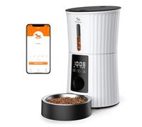 Petory Automatic Cat Feeders Wi-Fi - 4L Dry Food Dispenser for Cats and Dogs 10 Meals per Day Smart Pet Feeder with Desiccant Bag Dual Power Supply 10S Voice Recorder