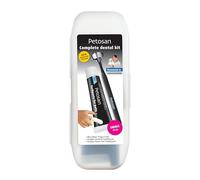 Petosan Complete Dental Kit for Small Dogs - All-in-one Veterinarian-Approved Toothbrush, Toothpaste, and Finger Brush Set - Dental Care for Fresh Breath, Healthy Gums, and Clean Teeth