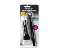 Petosan Dental Care Kit for Small Dogs - Dog Toothbrush and Toothpaste Set (3-6kg) - Plaque and Tartar Removal, Fresh Breath, Recommended by Vets, Poultry Flavour.